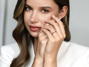 Anillo de compromiso Curve en plata 925/- pulido