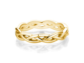 Anillo de compromiso Curve en 14K oro amarillo pulido
