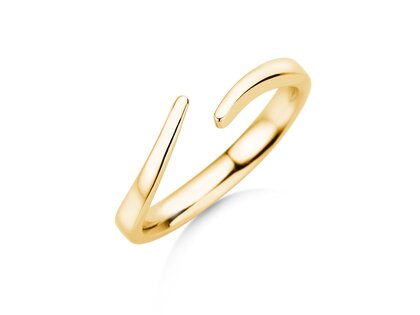 Anillo de compromiso Flow en 14K oro amarillo pulido