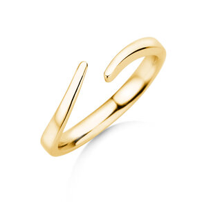 Anillo de compromiso Flow en 14K oro amarillo pulido