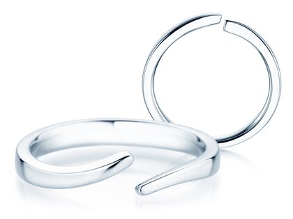 Anillo de compromiso Flow en plata 925/- pulido