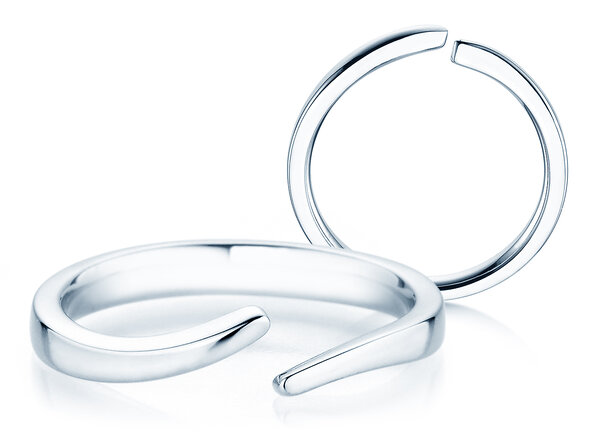 Anillo de compromiso Flow en plata 925/- pulido