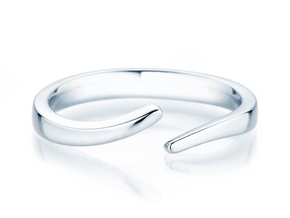 Anillo de compromiso Flow en plata 925/- pulido
