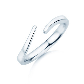 Anillo de compromiso Flow en plata 925/- pulido