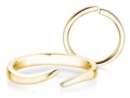 Anillo de compromiso Flow en 14K oro amarillo pulido