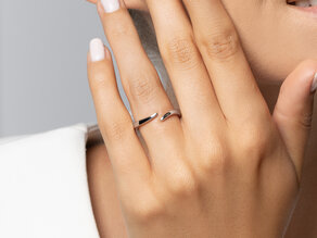 Anillo de compromiso Flow en plata 925/- pulido