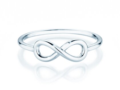 Anillo de compromiso Infinity Air en 14K oro blanco pulido