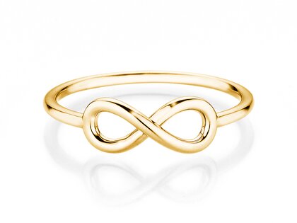 Anillo de compromiso Infinity Air en 14K oro amarillo pulido