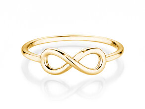 Anillo de compromiso Infinity Air en 14K oro amarillo pulido