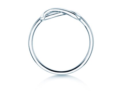 Anillo de compromiso Infinity Air en 14K oro blanco pulido