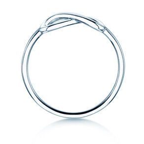 Anillo de compromiso Infinity Air en 14K oro blanco pulido
