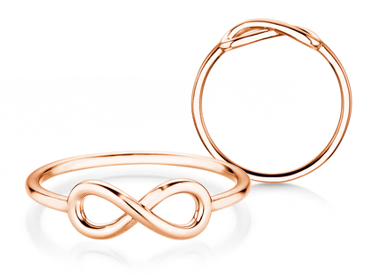 Anillo de compromiso Infinity Air en 9K oro rosa pulido