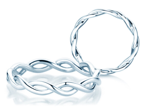 Anillo de compromiso Infinity Curve en plata 925/- pulido
