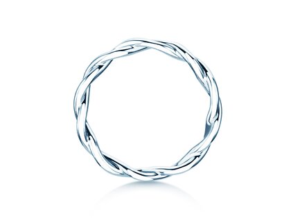 Anillo de compromiso Infinity Curve en plata 925/- pulido