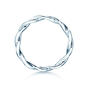 Anillo de compromiso Infinity Curve en plata 925/- pulido