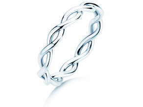 Anillo de compromiso Infinity Curve en plata 925/- pulido