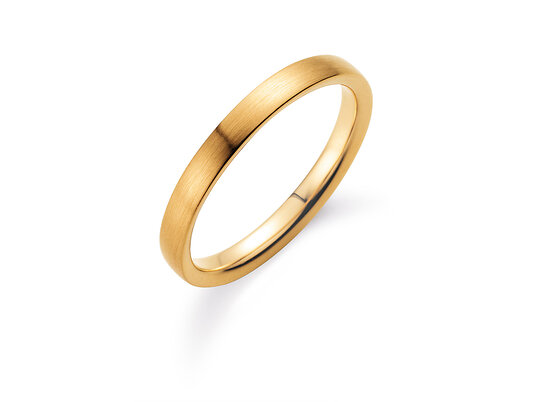 Anillo para hombre Infinity 3mm en 14K oro amarillo mate