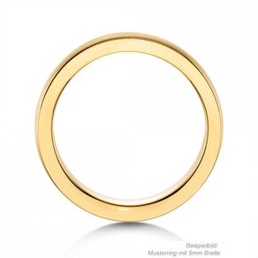 Anillo para hombre Infinity 3mm en 14K oro amarillo mate
