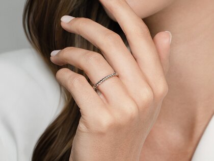 Anillo de compromiso Loop en plata 925/- pulido