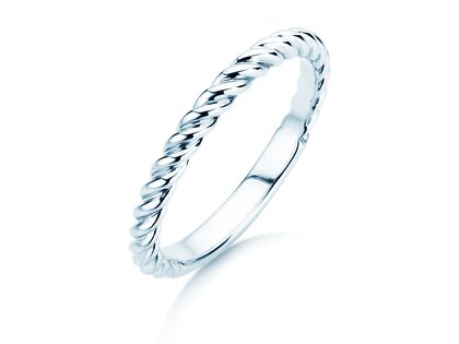 Anillo de compromiso Loop en plata 925/- pulido