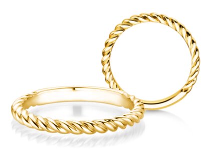 Anillo de compromiso Loop en 18K oro amarillo pulido