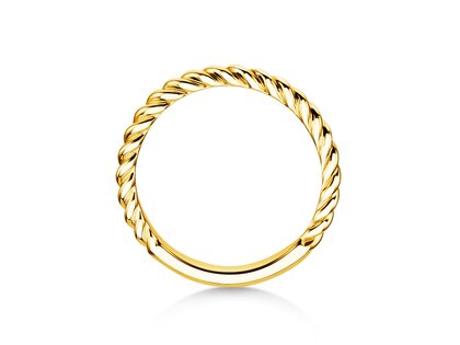 Anillo de compromiso Loop en 14K oro amarillo pulido
