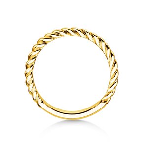 Anillo de compromiso Loop en 14K oro amarillo pulido