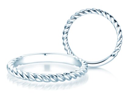 Anillo de compromiso Loop en plata 925/- pulido