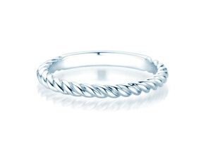 Anillo de compromiso Loop en plata 925/- pulido