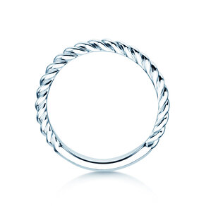 Anillo de compromiso Loop en plata 925/- pulido