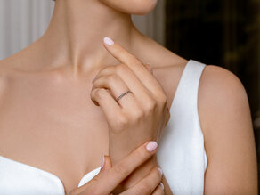 Anillo de compromiso Loop en plata 925/- pulido