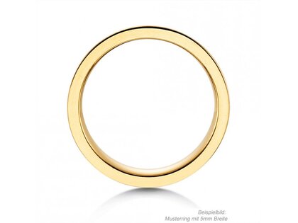 Anillo para hombre Modern 2,5mm en 9K oro amarillo mate
