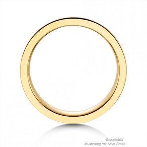 Anillo para hombre Modern 2,5mm en 9K oro amarillo mate