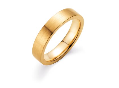 Anillo para hombre Modern 4,5mm en 9K oro amarillo mate