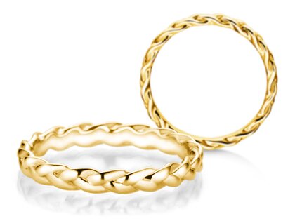 Anillo de compromiso Pony en 14K oro amarillo pulido
