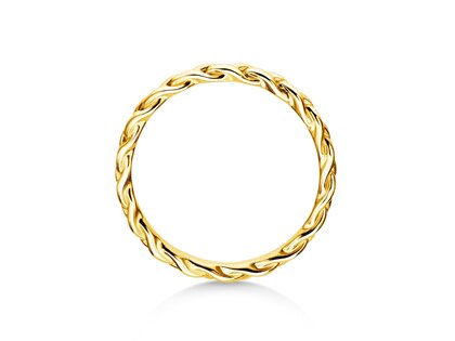 Anillo de compromiso Pony en 14K oro amarillo pulido
