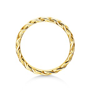 Anillo de compromiso Pony en 14K oro amarillo pulido