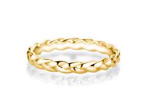Anillo de compromiso Pony en 14K oro amarillo pulido