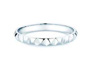Anillo de compromiso Trinity en 14K oro blanco pulido