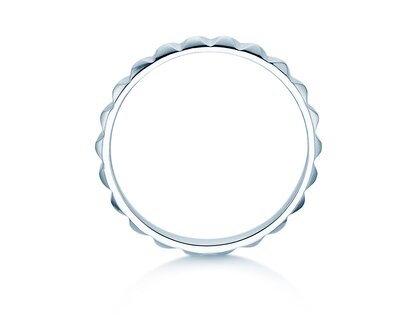 Anillo de compromiso Trinity en 14K oro blanco pulido