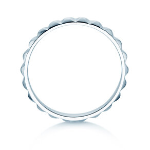 Anillo de compromiso Trinity en 14K oro blanco pulido