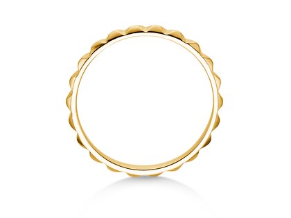 Anillo de compromiso Trinity en 14K oro amarillo pulido